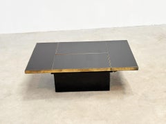 1970's hidden bar coffee table by Belgo Chrom