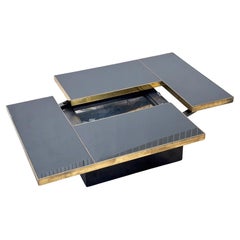 1970's hidden bar coffee table by Belgo Chrom