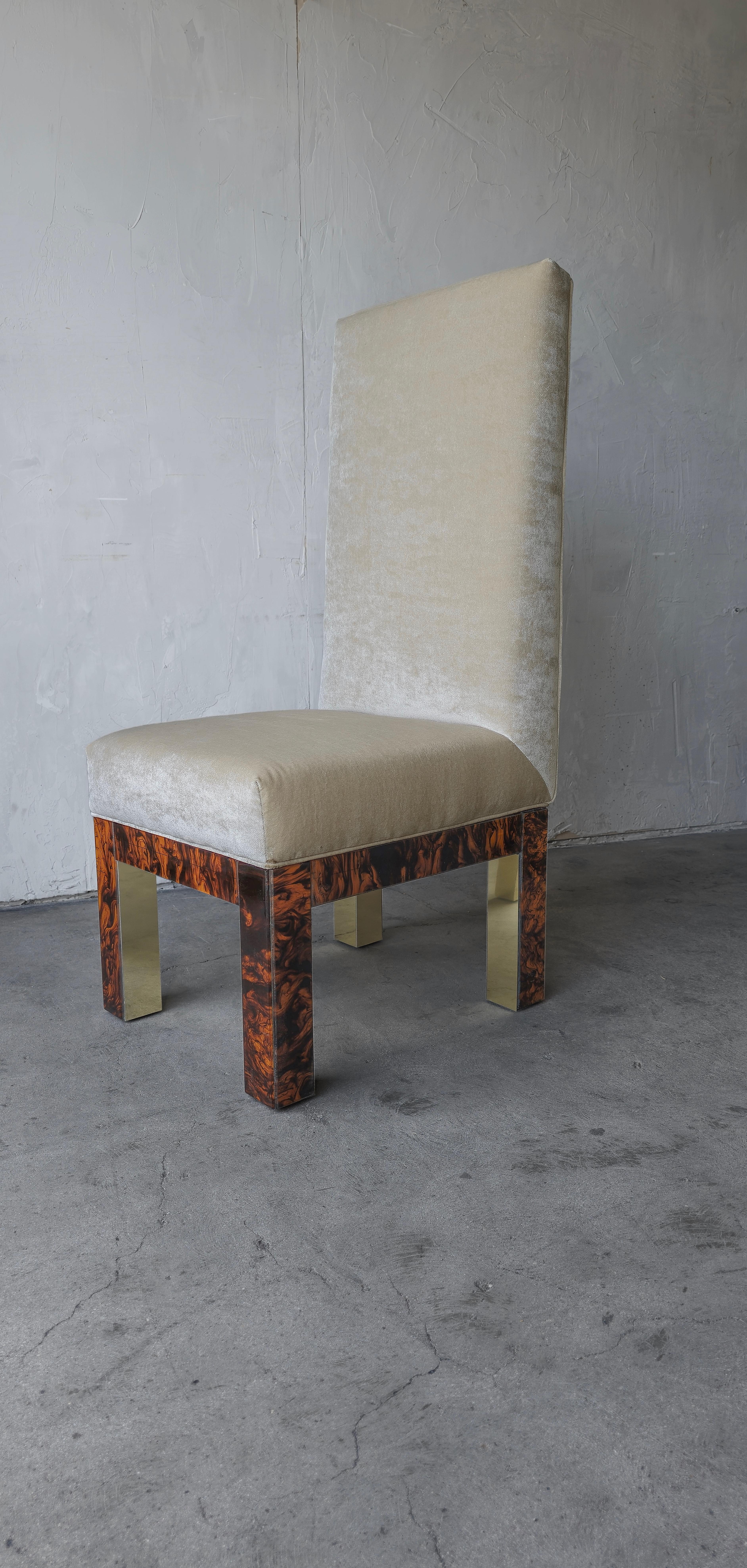 Mid-Century Modern Chaises de salle à manger à dossier haut des années 1970 par Paul Evans - Lot de 6 en vente