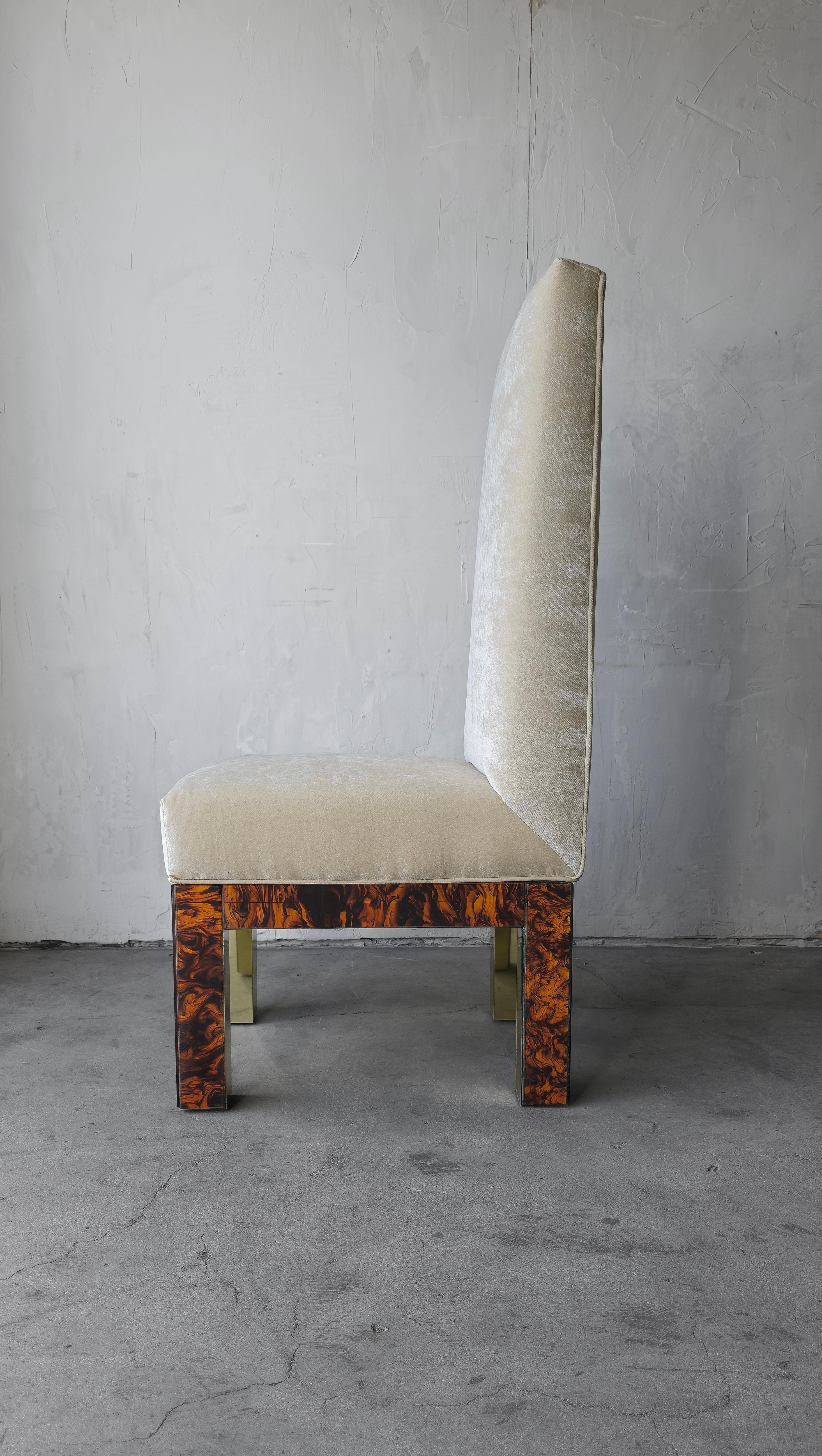 Chaises de salle à manger à dossier haut des années 1970 par Paul Evans - Lot de 6 en vente 1
