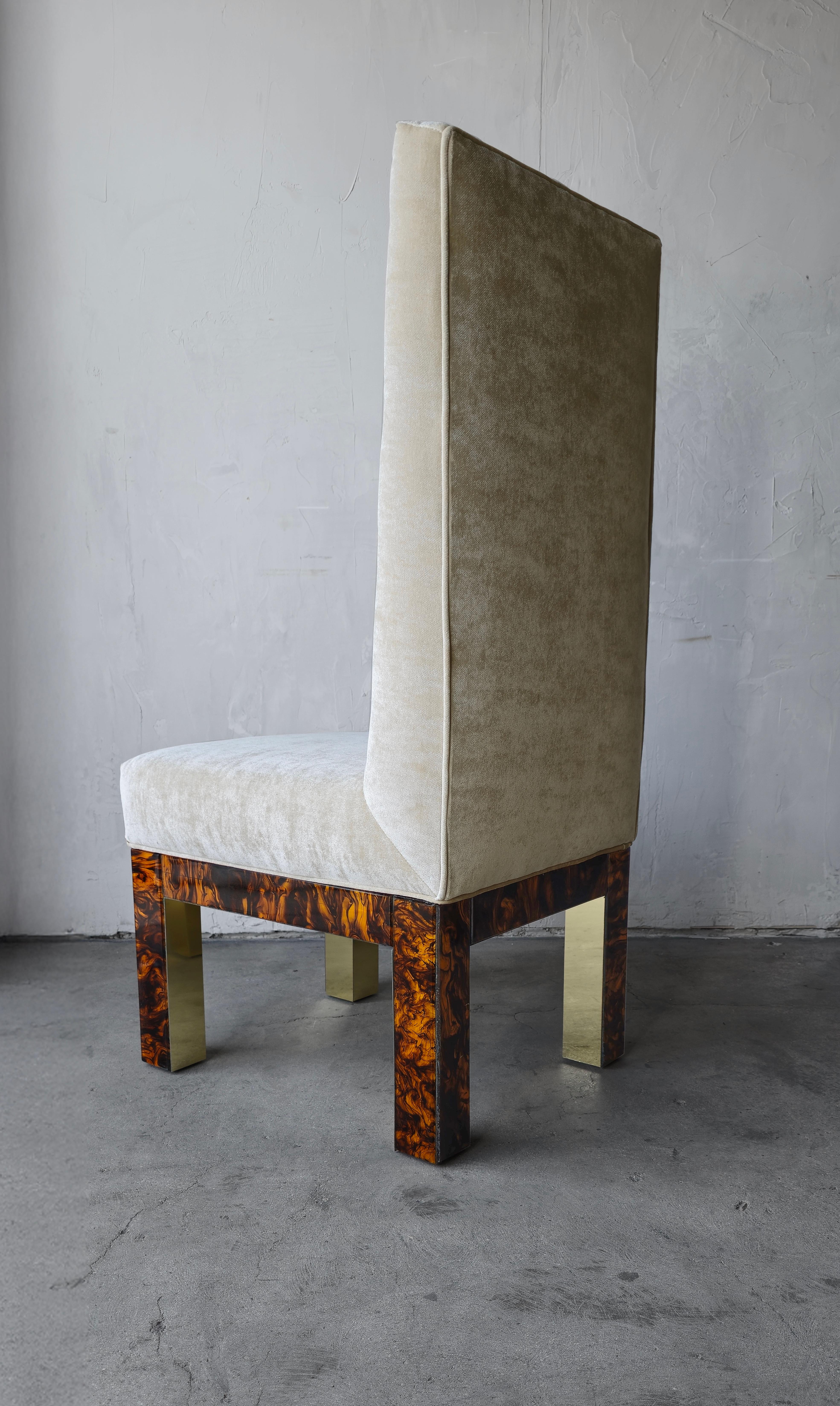 Chaises de salle à manger à dossier haut des années 1970 par Paul Evans - Lot de 6 en vente 2