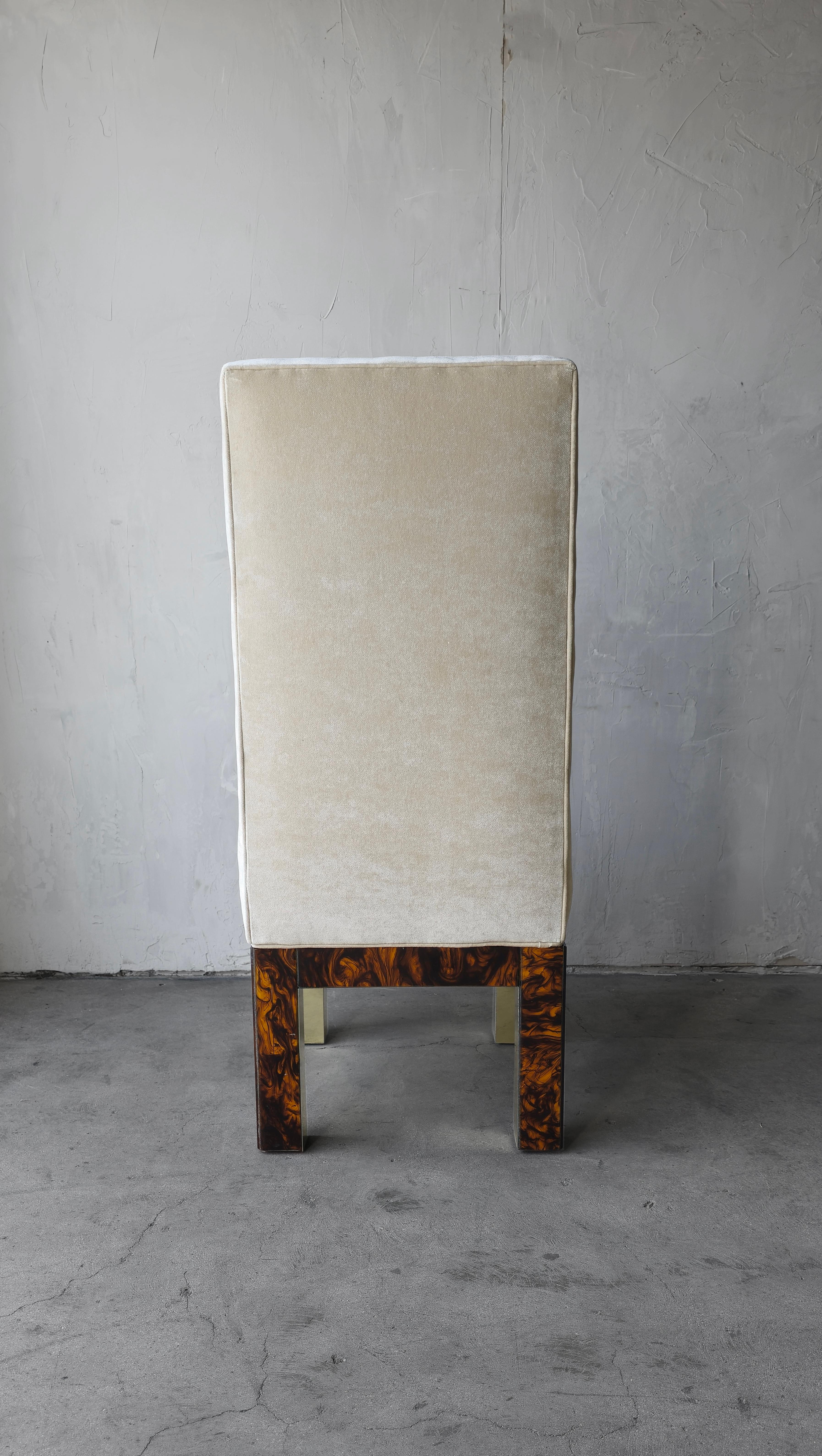 Chaises de salle à manger à dossier haut des années 1970 par Paul Evans - Lot de 6 en vente 3