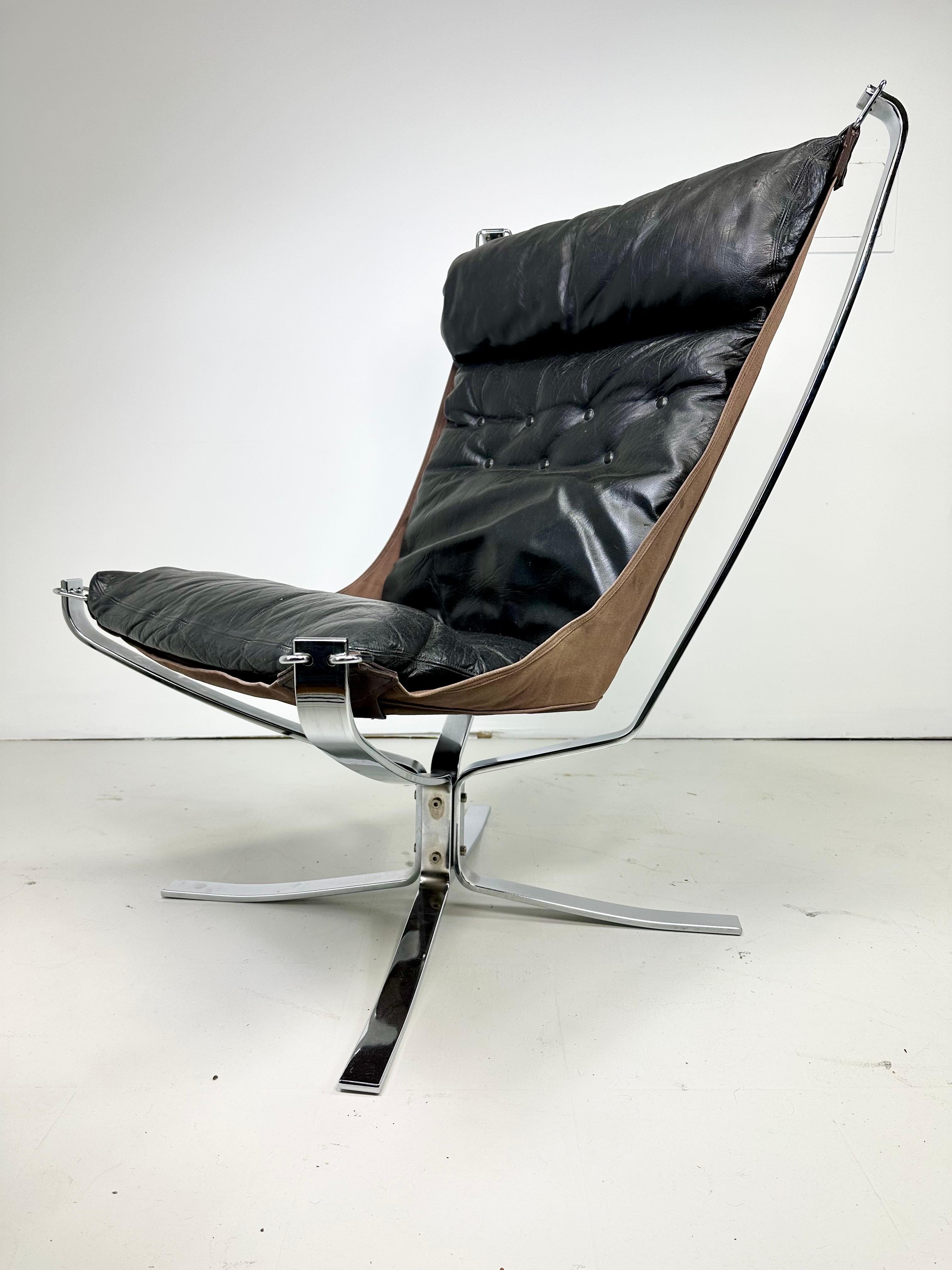 Falcon-Stuhl mit hoher Rückenlehne von Sigurd Ressel, 1970er Jahre im Angebot 3
