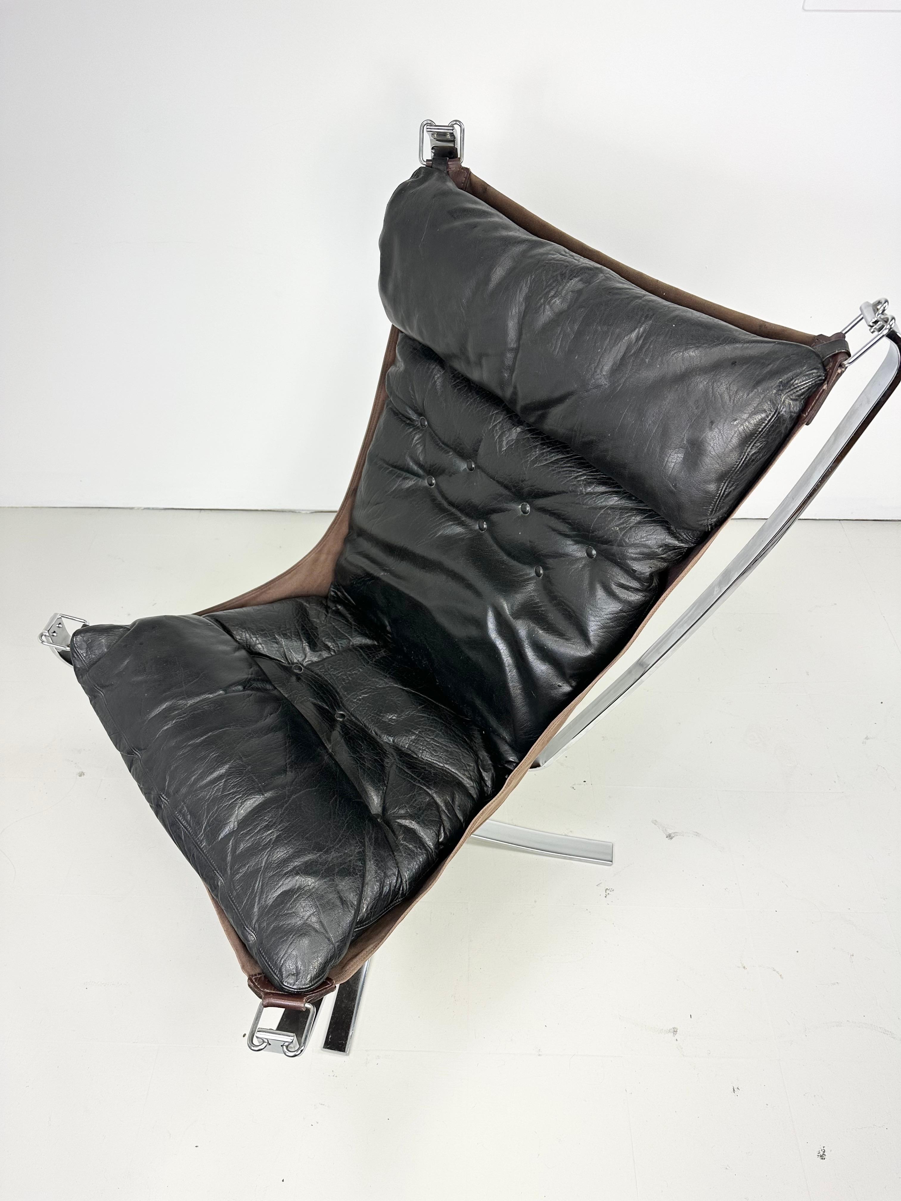 Falcon-Stuhl mit hoher Rückenlehne von Sigurd Ressel, 1970er Jahre im Zustand „Gut“ im Angebot in Turners Falls, MA
