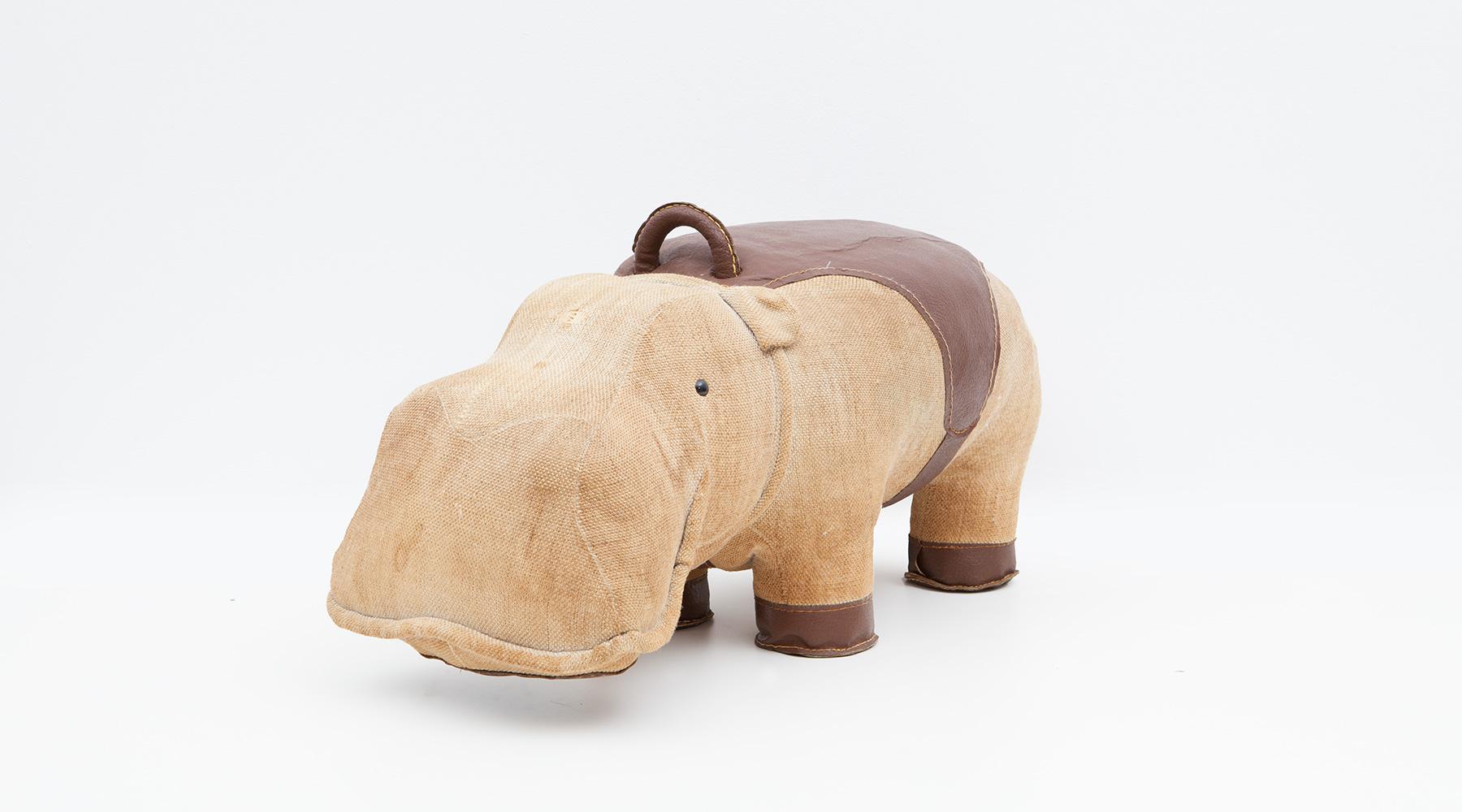 Mid-Century Modern 1970s High-Quality Children Toy 'Hippo' by German Renate Müller 'b' For Sale