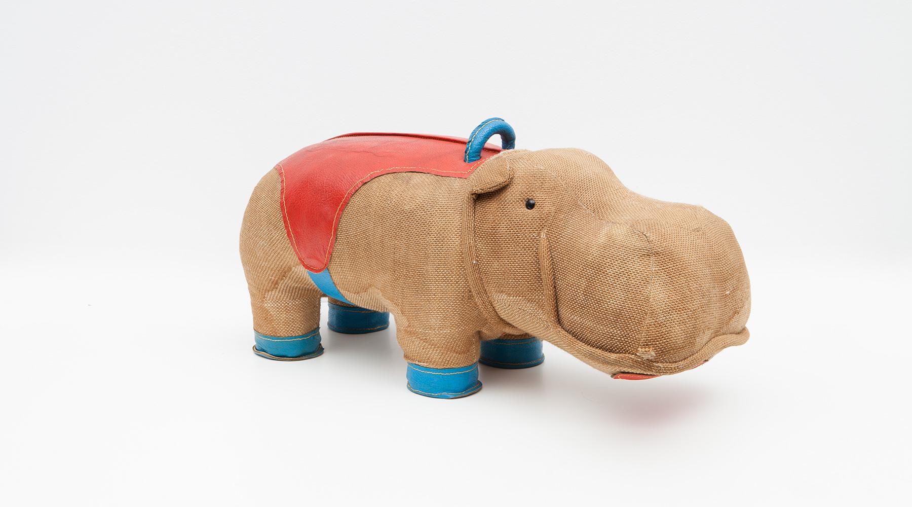 Mid-Century Modern 1970s High Quality Children Toy 'Hippo' by German Renate Müller 'd'