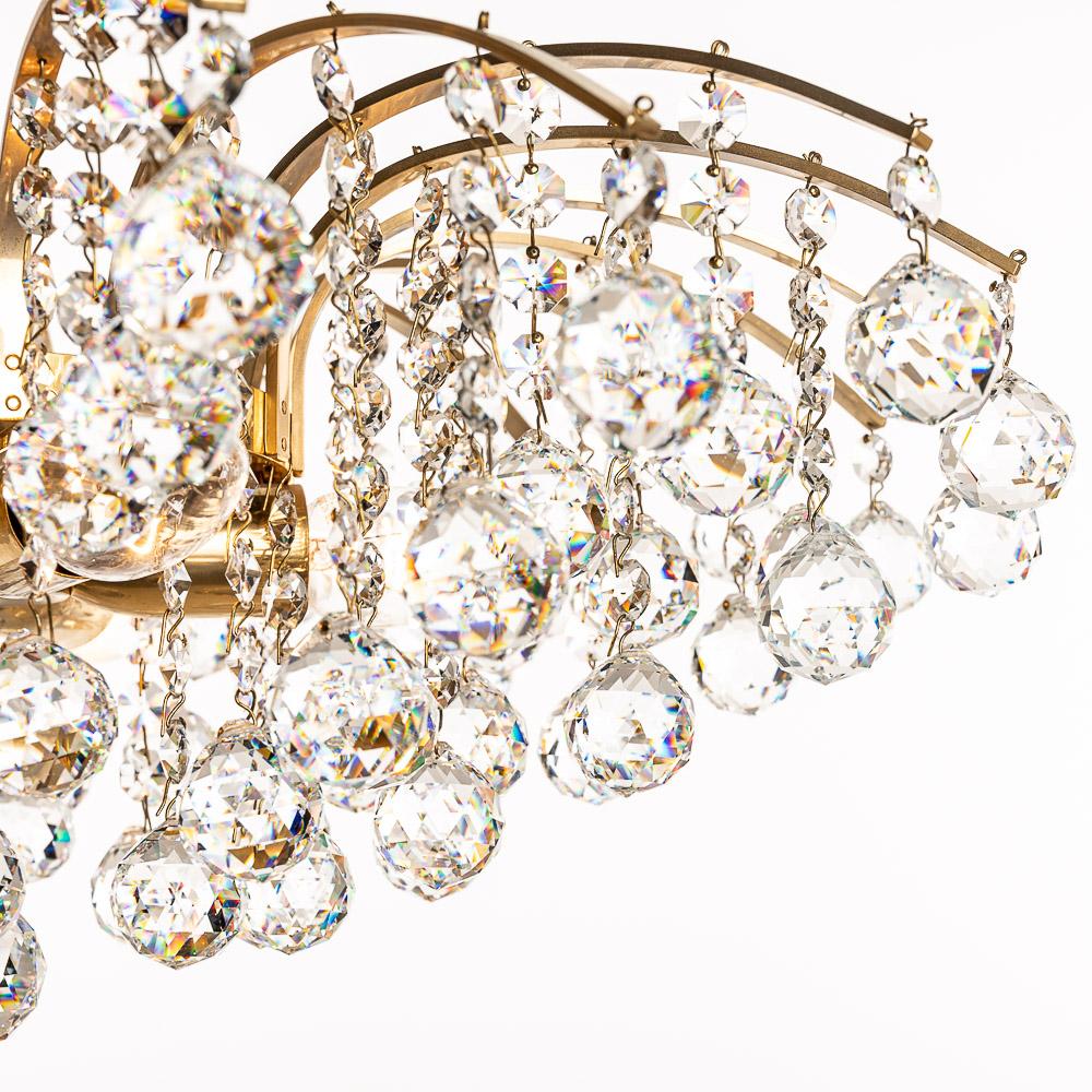 Late 20th Century 1970s High Quality Crystal Chandelier Attributed to Palwa For Sale