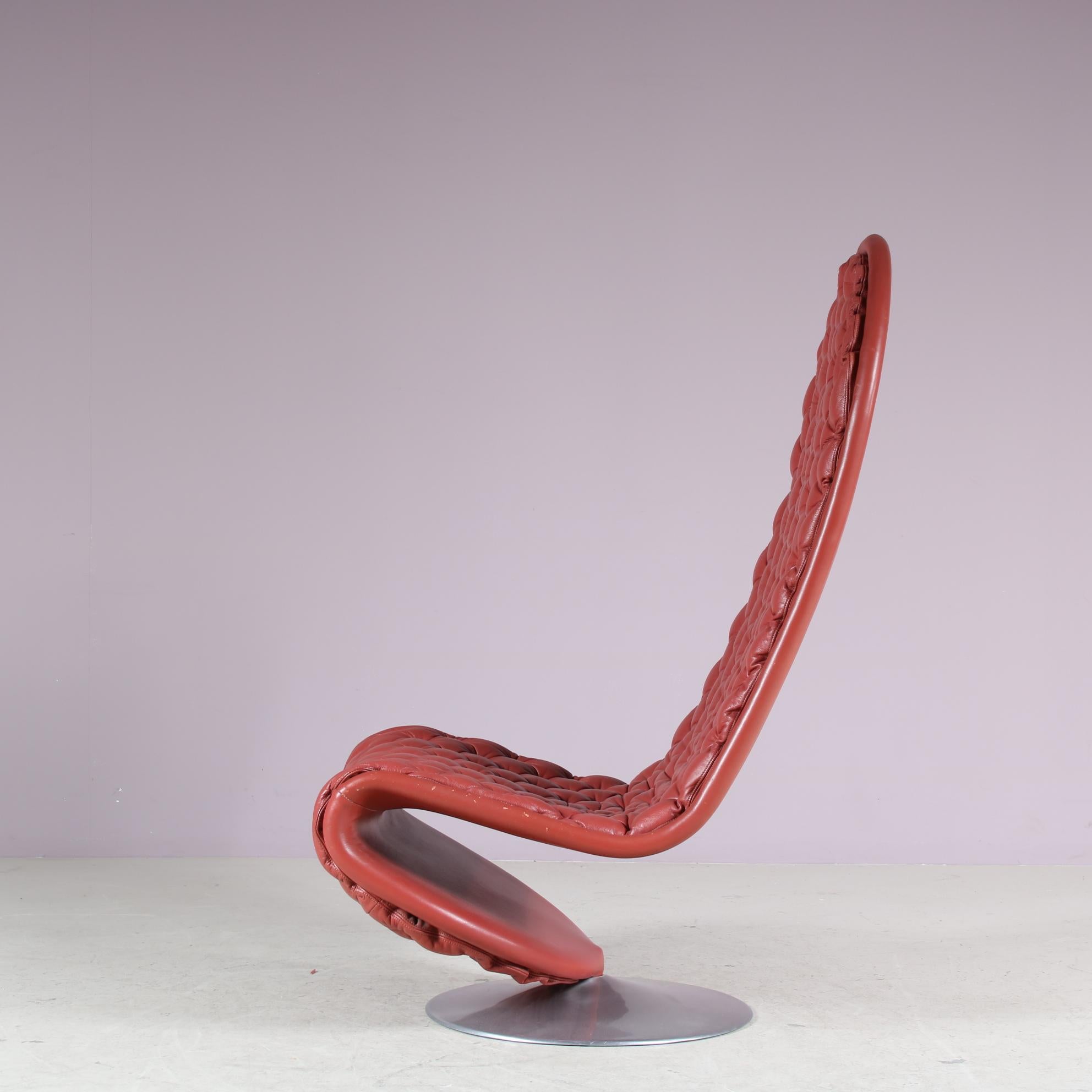 Danois 1970 Highback 1-2-3 Chair par Verner Panton pour Fritz Hansen, Danemark en vente