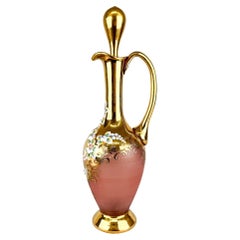Decanter in vetro smaltato degli anni '70, Cecoslovacchia