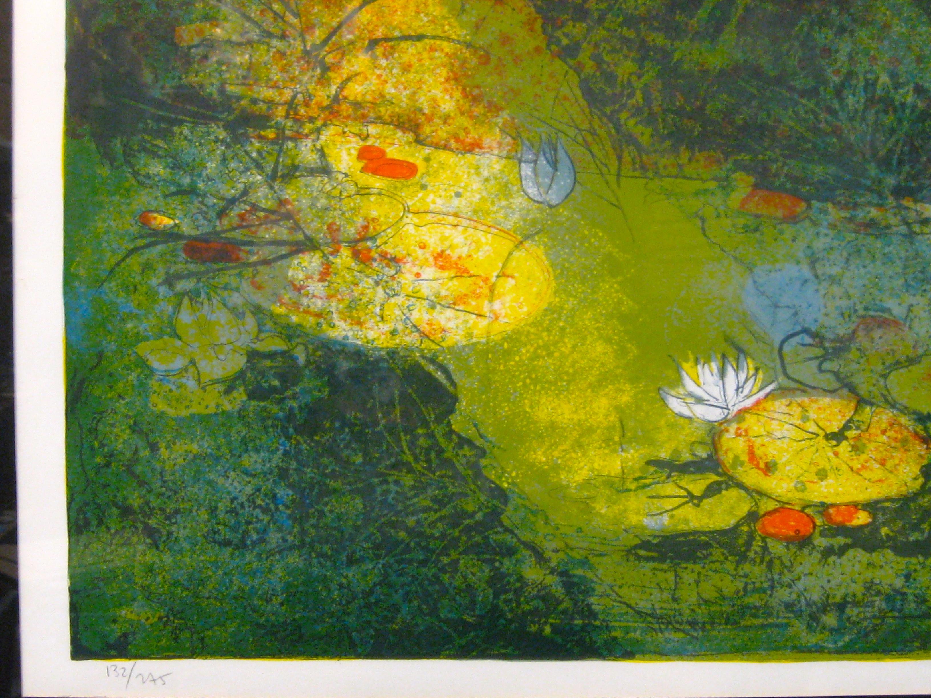 1970's, Hoi Lebadang Abstract Lithograph Print 