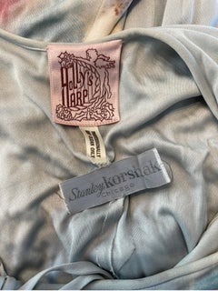 1970s Holly’s Harp Rare Hand Tie Dyed Marble Silk Jersey Vintage 70s Boho Dress