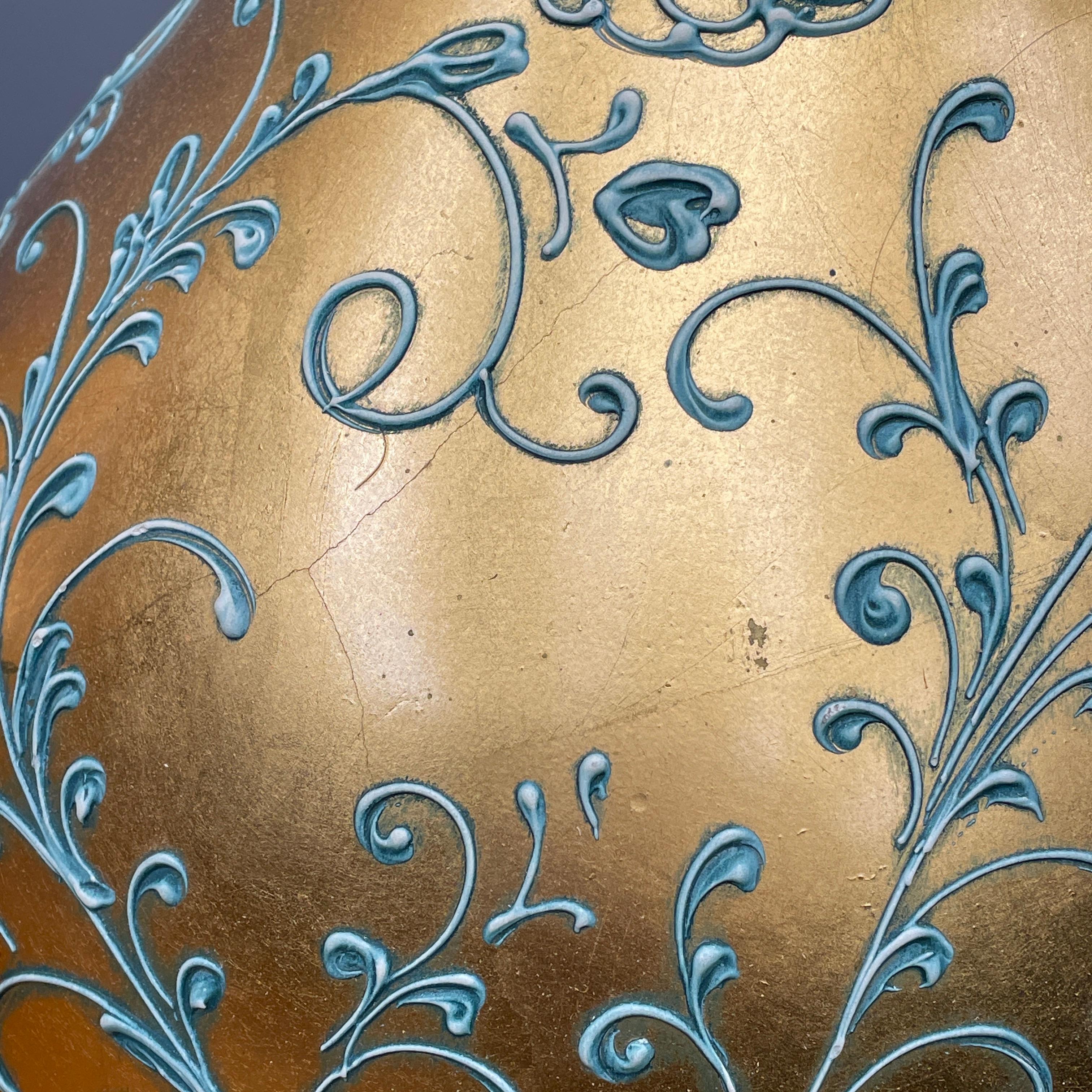 1970s Hollywood Gold Faux Gilt Tassels Monumental Table Lamps Glam Mont im Angebot 4