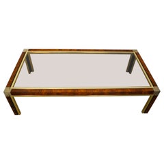 1970s Hollywood Regency Acid Finish Aluminum Coffee Table