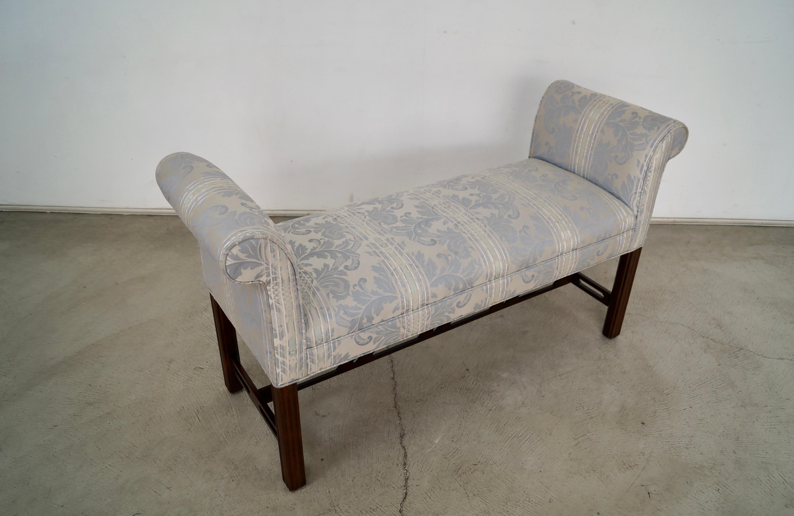 Tissu Banc Hollywood Regency des années 1970 en vente