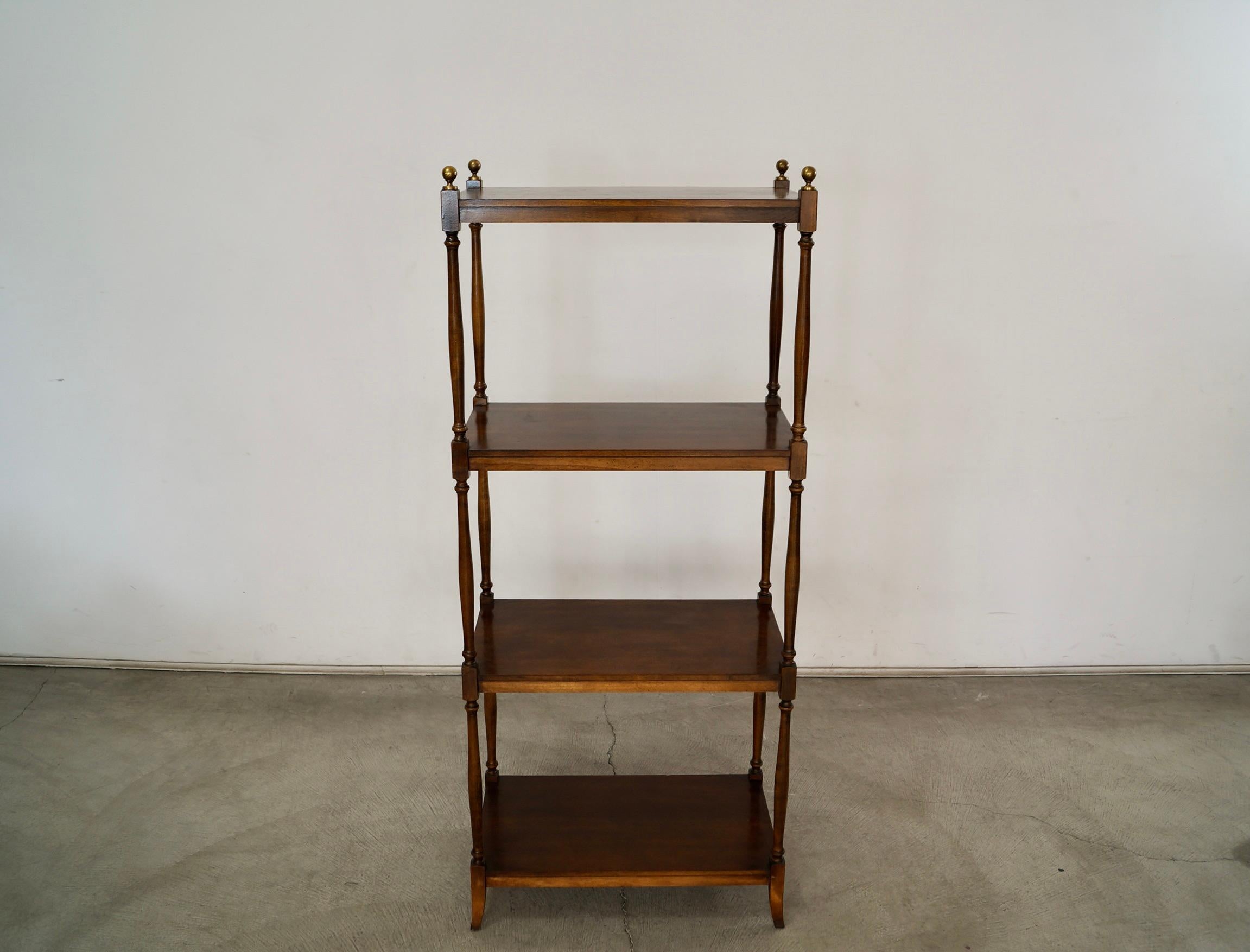 American 1970's Hollywood Regency Bookshelf by Brandt Furniture