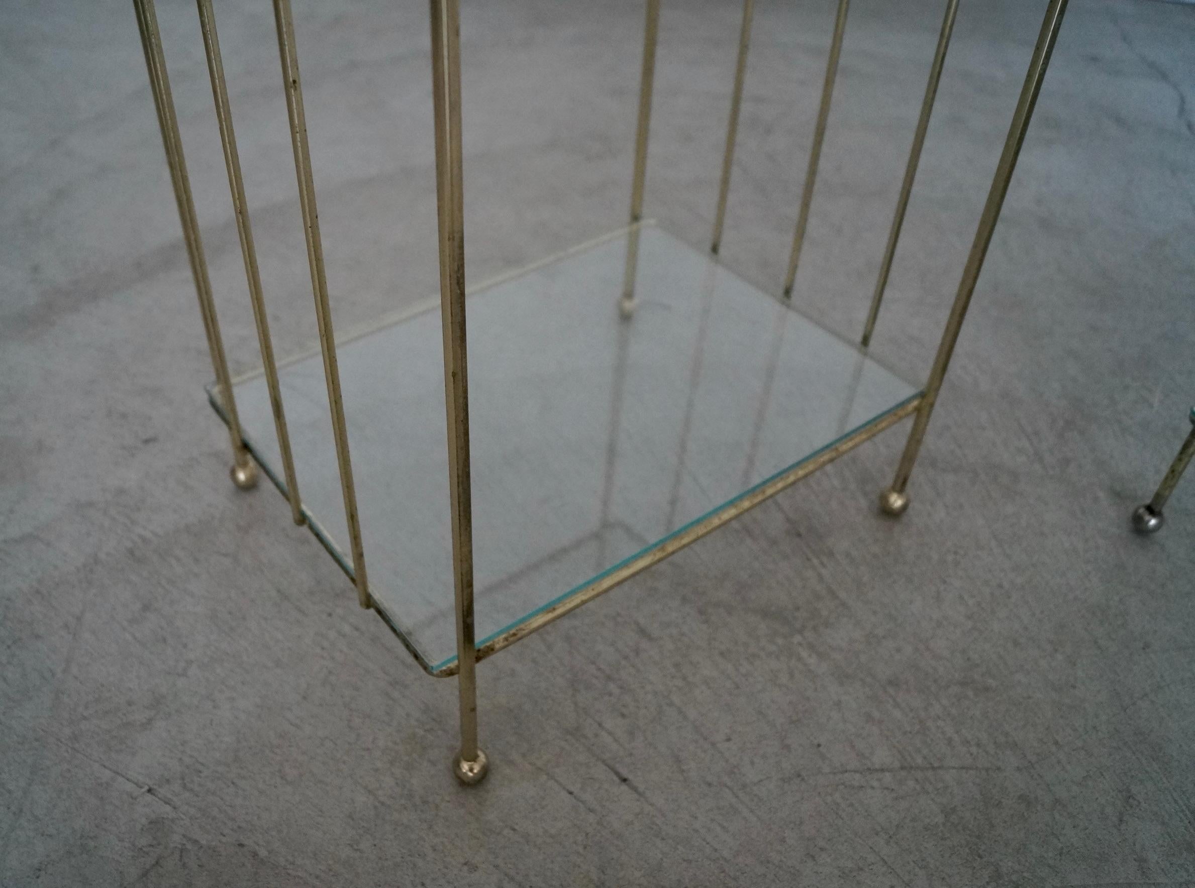 1970's Hollywood Regency Brass Etagere Shelves, a Pair For Sale 9