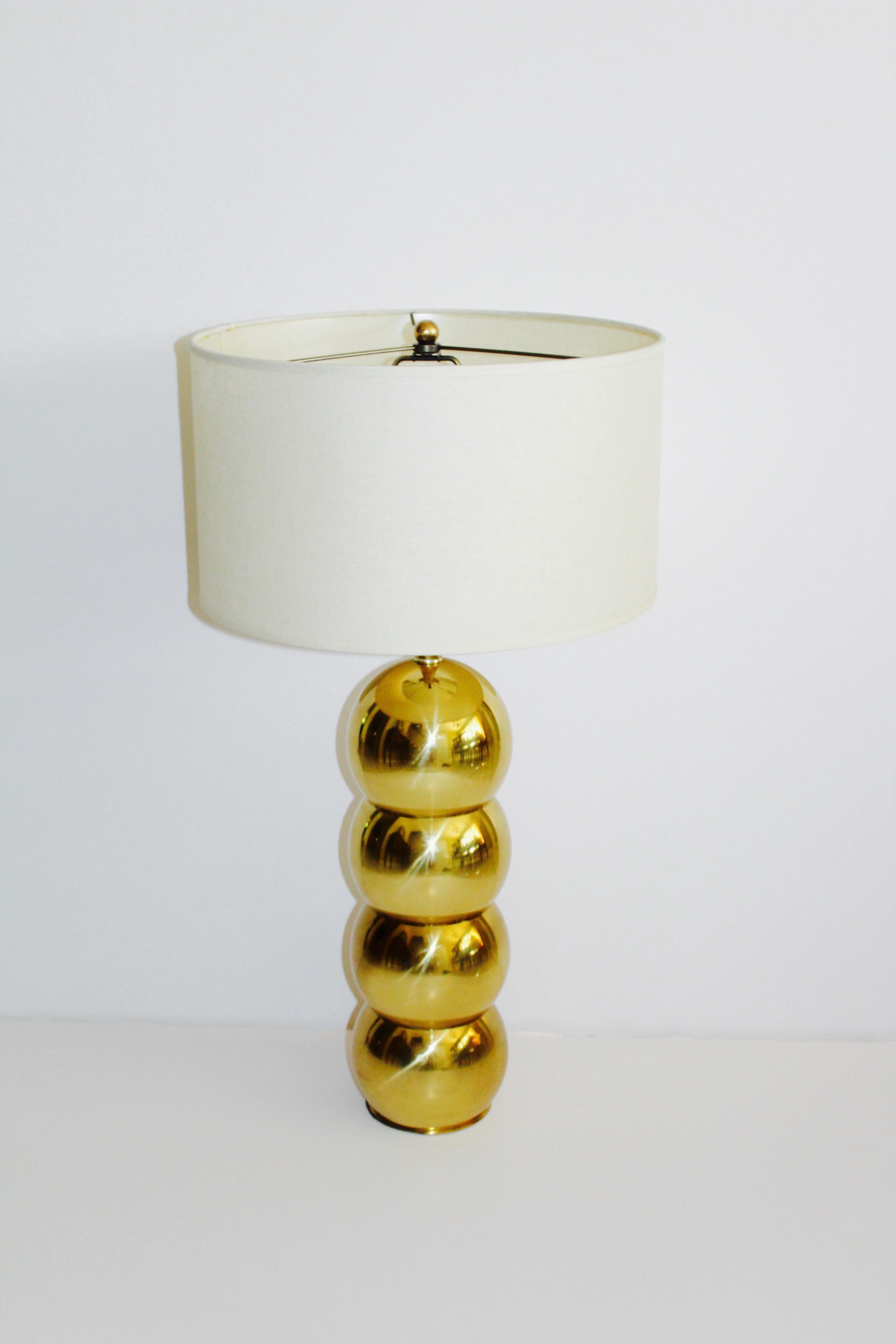 orb brass lamp