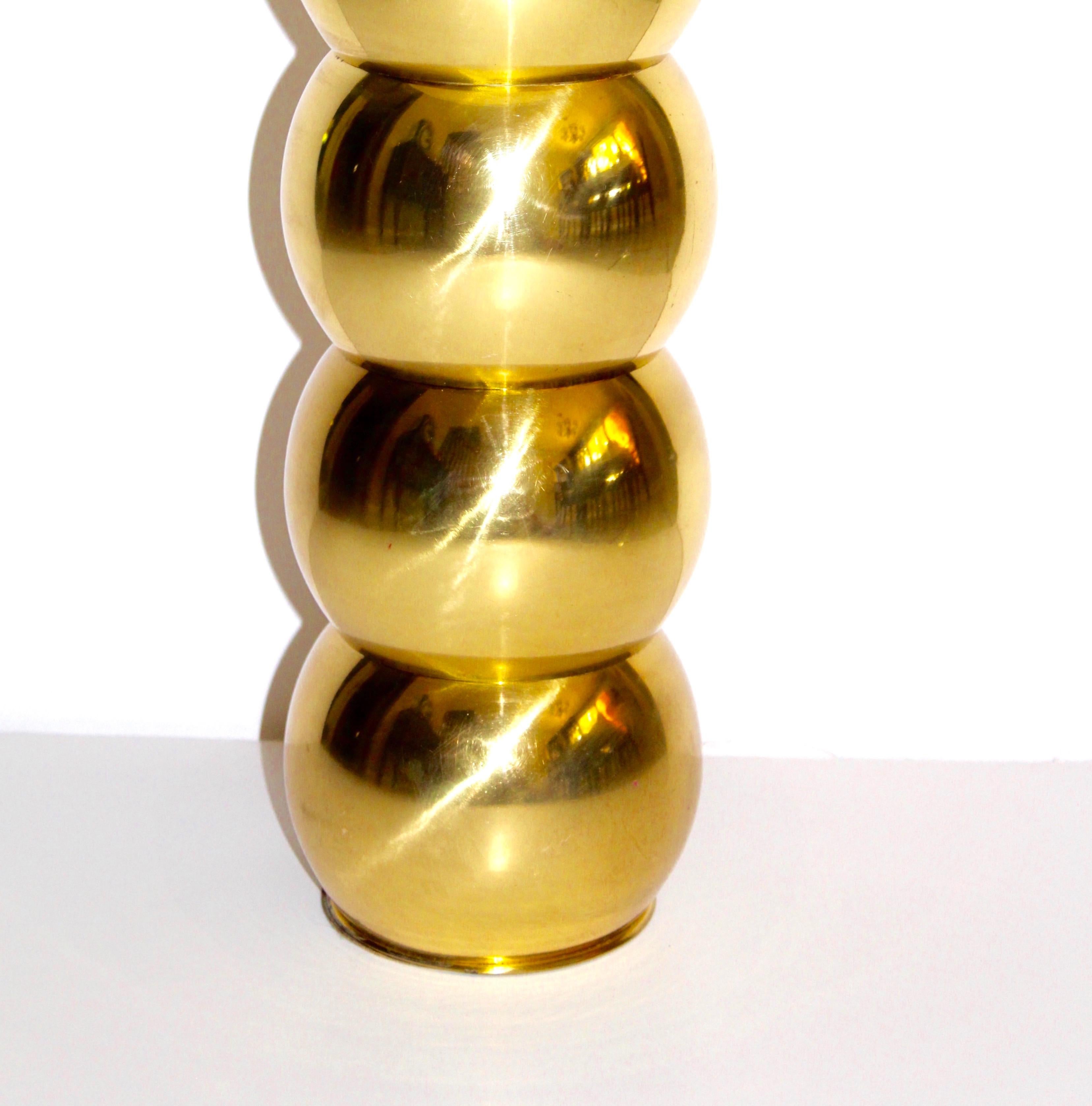 1970s Hollywood Regency Brass Orb Lamp by George Kovacs 1