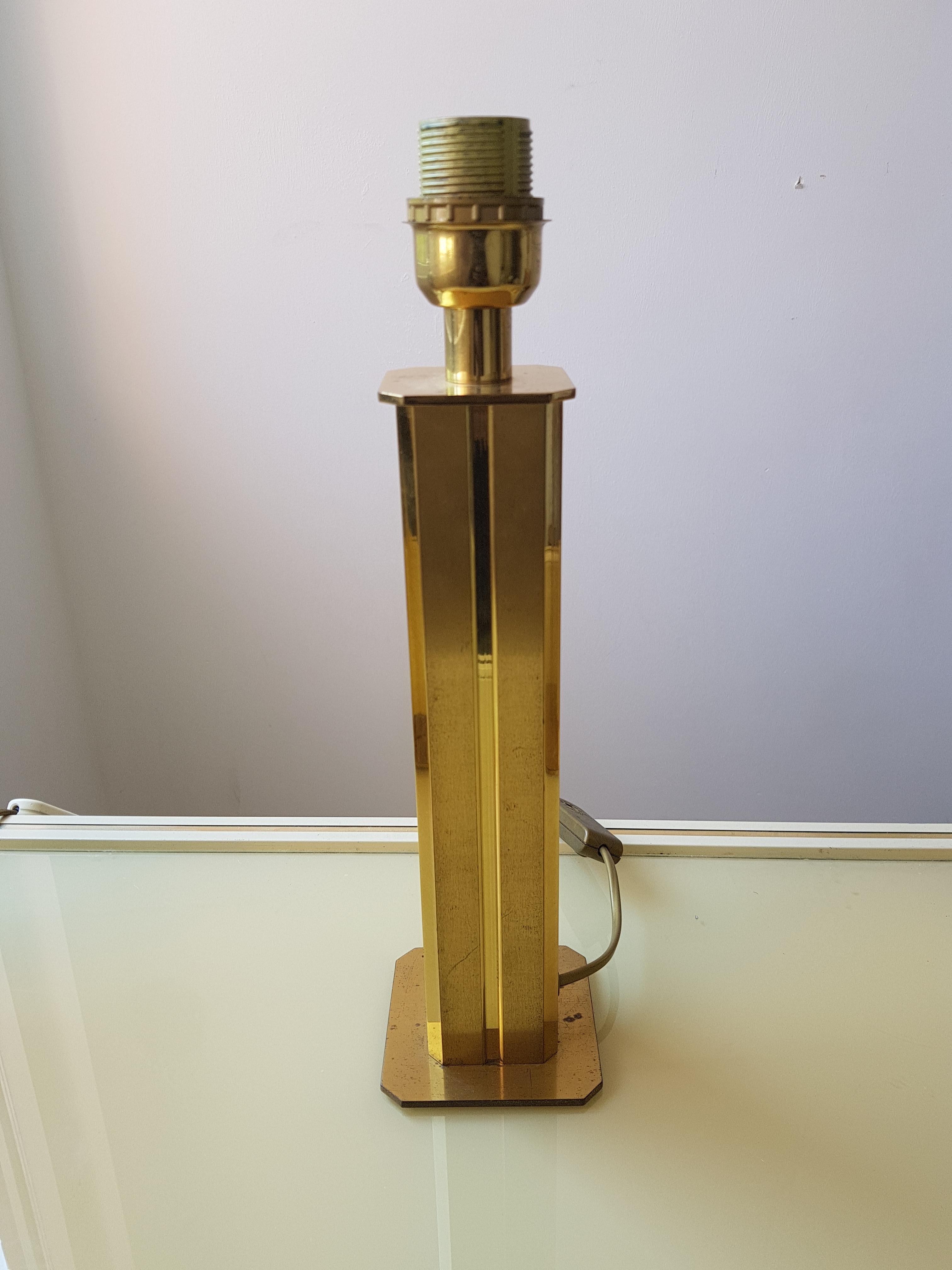 1970s Hollywood Regency brass Table Lamps 4