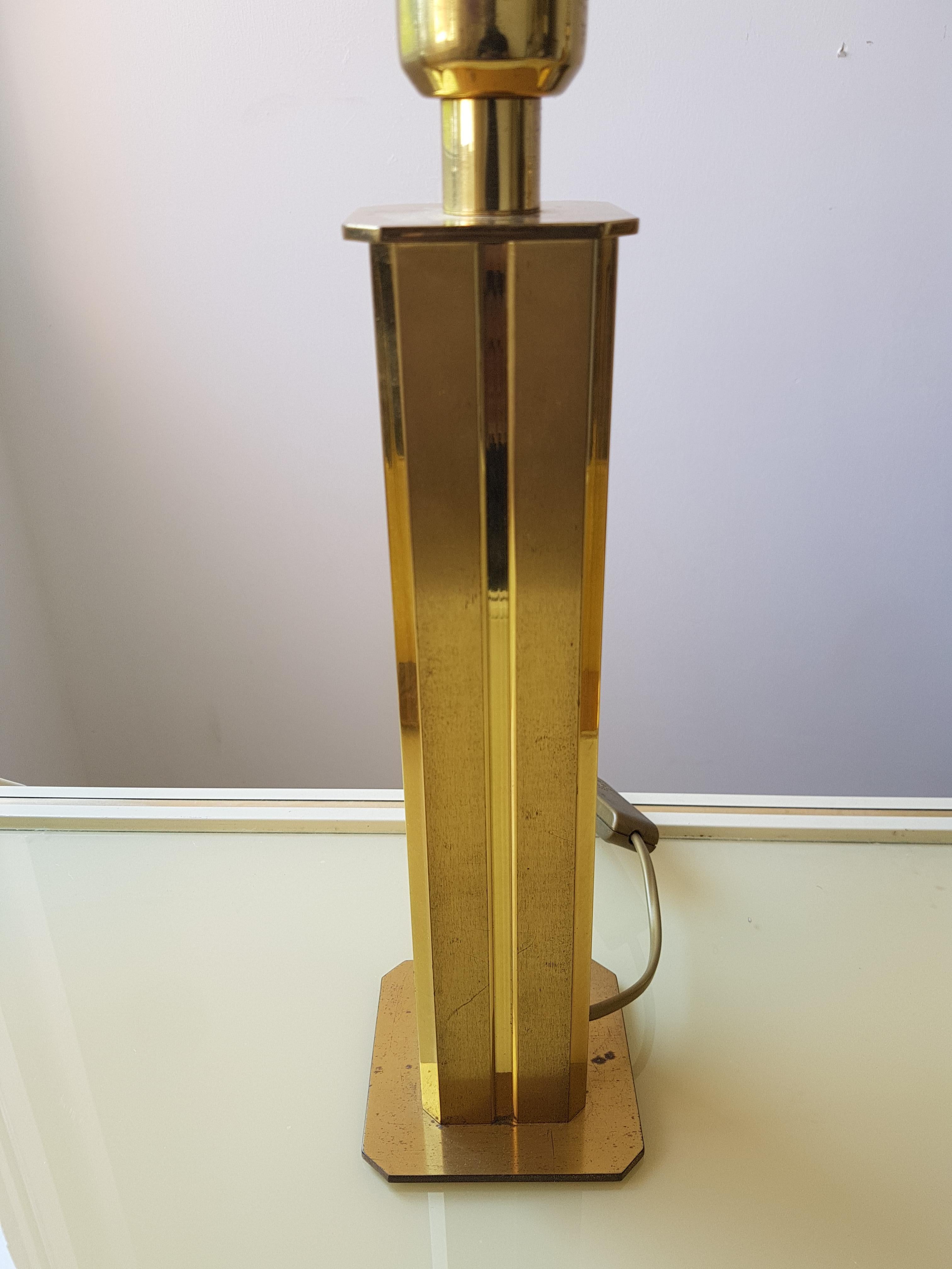 1970s Hollywood Regency brass Table Lamps 2