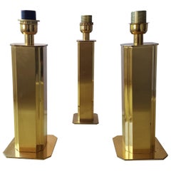 1970s Hollywood Regency brass Table Lamps