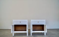 1970's Hollywood Regency Campaign Nightstands, a Pair