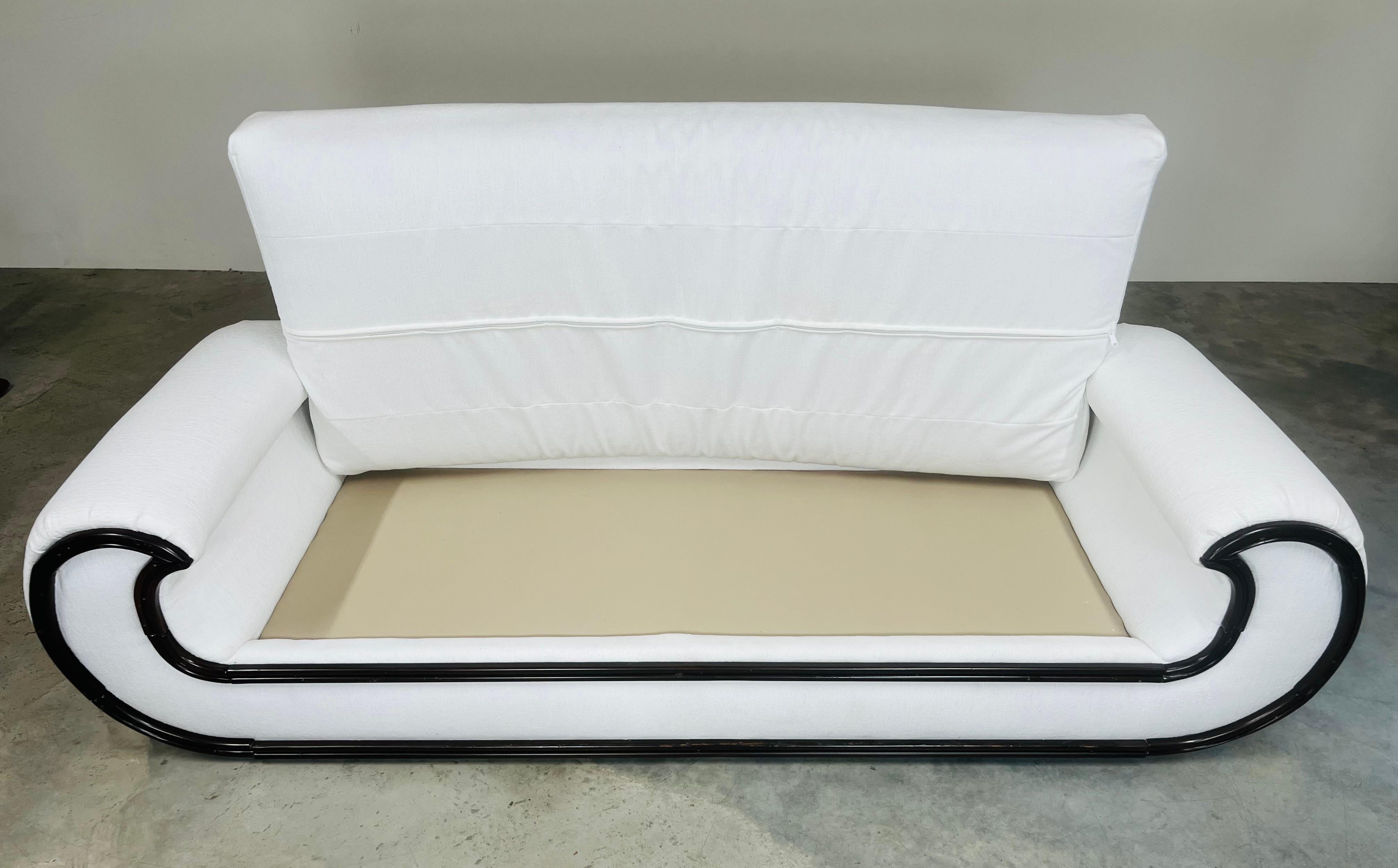 1970's Hollywood Regency Chaise Lounge or Daybed by Vivai del Sud, Italy For Sale 2