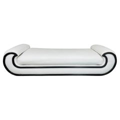 Chaise longue ou méridienne Hollywood Regency des années 1970 par Vivai del Sud, Italie