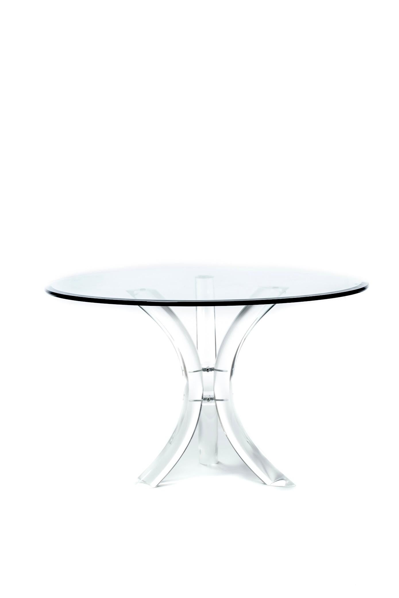 Lucite Hollywood Regency Dining Table circa 1970 For Sale 10