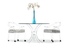 Lucite Hollywood Regency Dining Table circa 1970