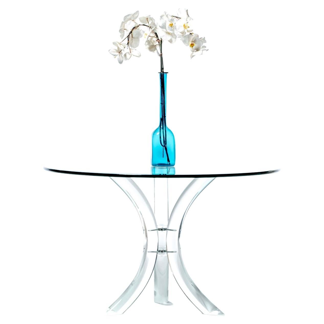 Lucite Hollywood Regency Dining Table circa 1970