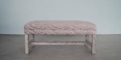 1970's Hollywood Regency Parsons Reupholstered Bench