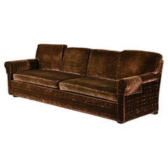 Retro 1970's Hollywood Regency Velour Sofa