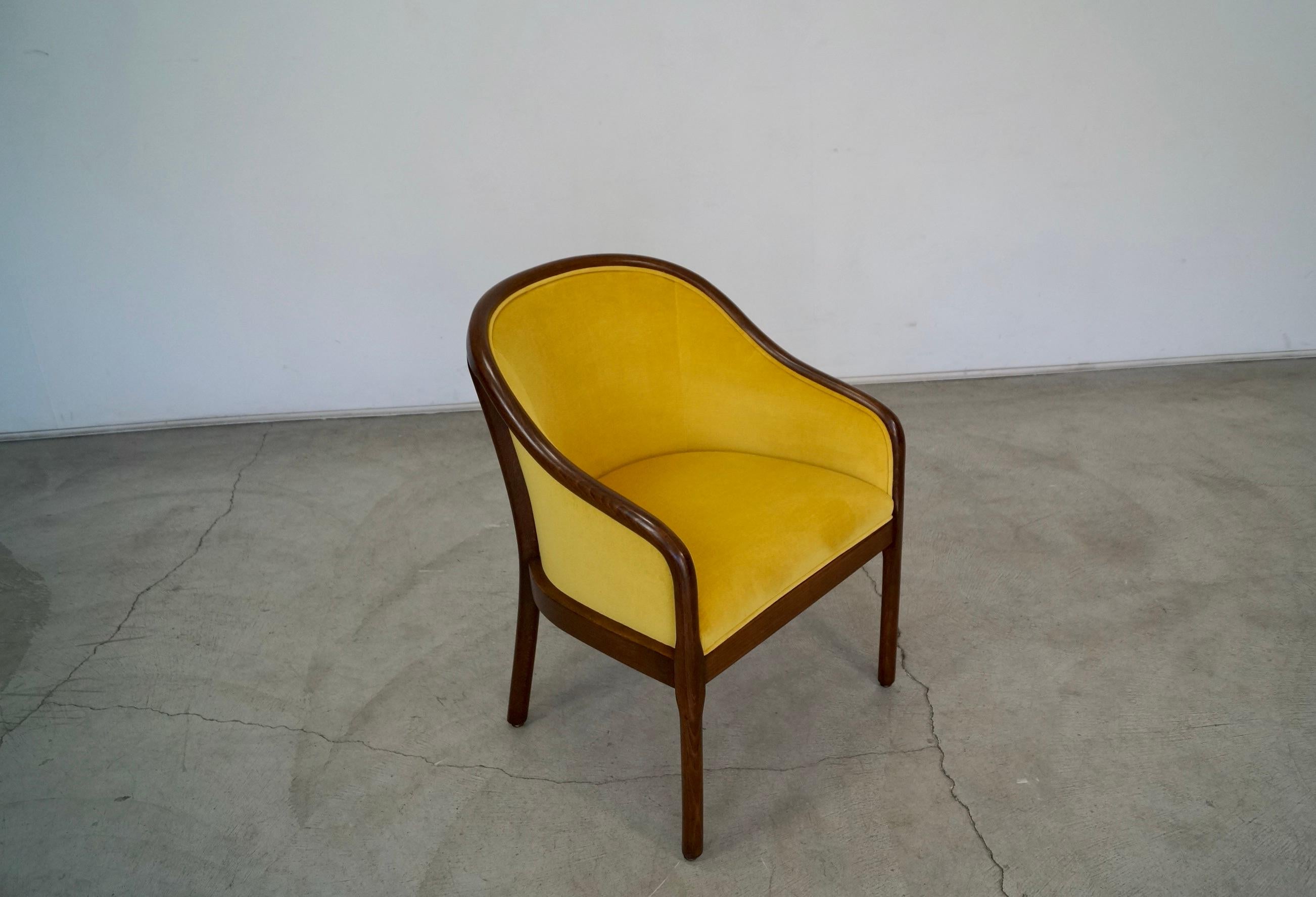 1970s Hollywood Regency Velvet Armchair For Sale 9