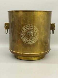 1970s Hong Kong Brass Yin Yang Planter