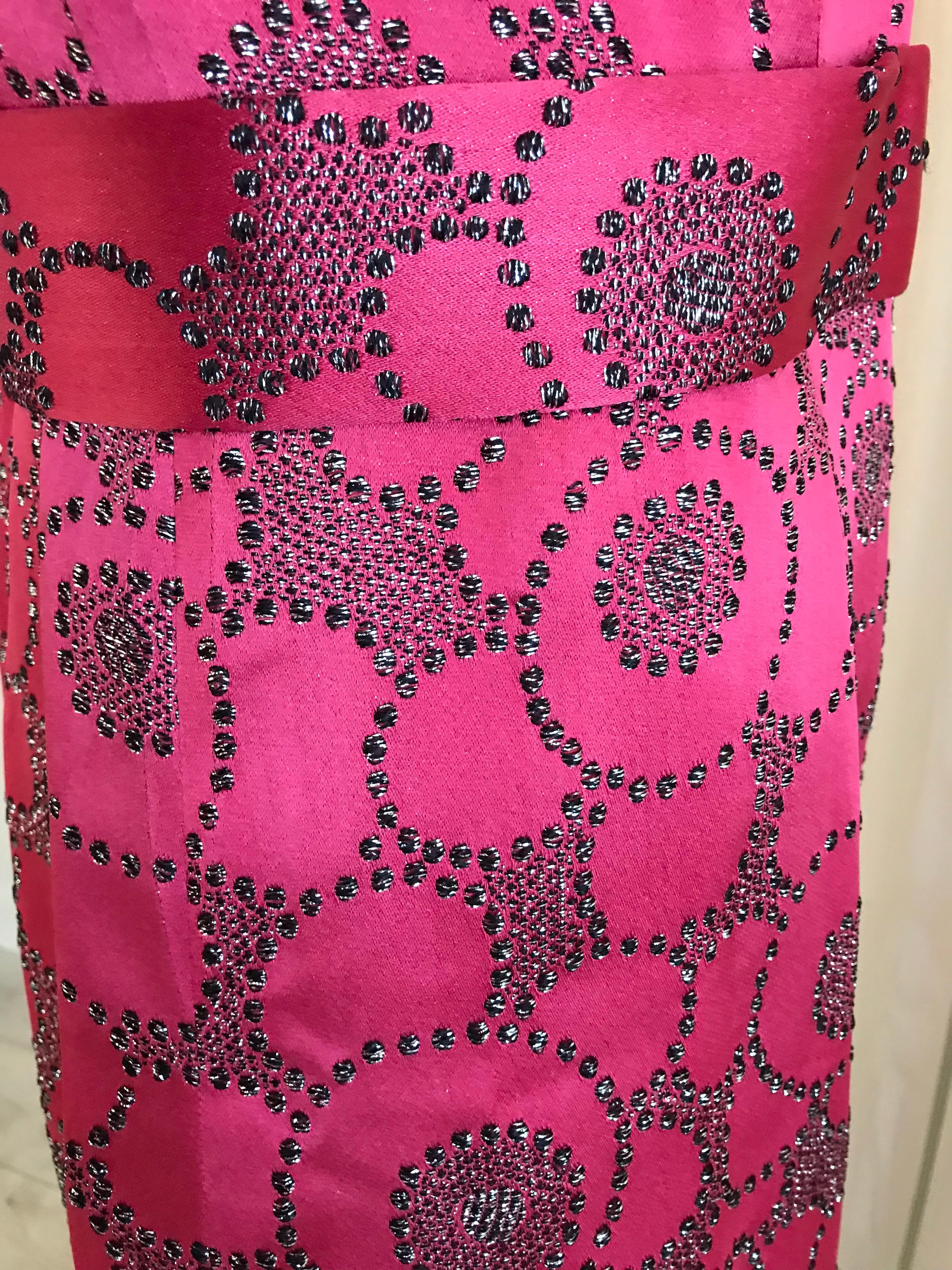 1970s Hot Pink Maxi Shirt Dress  8
