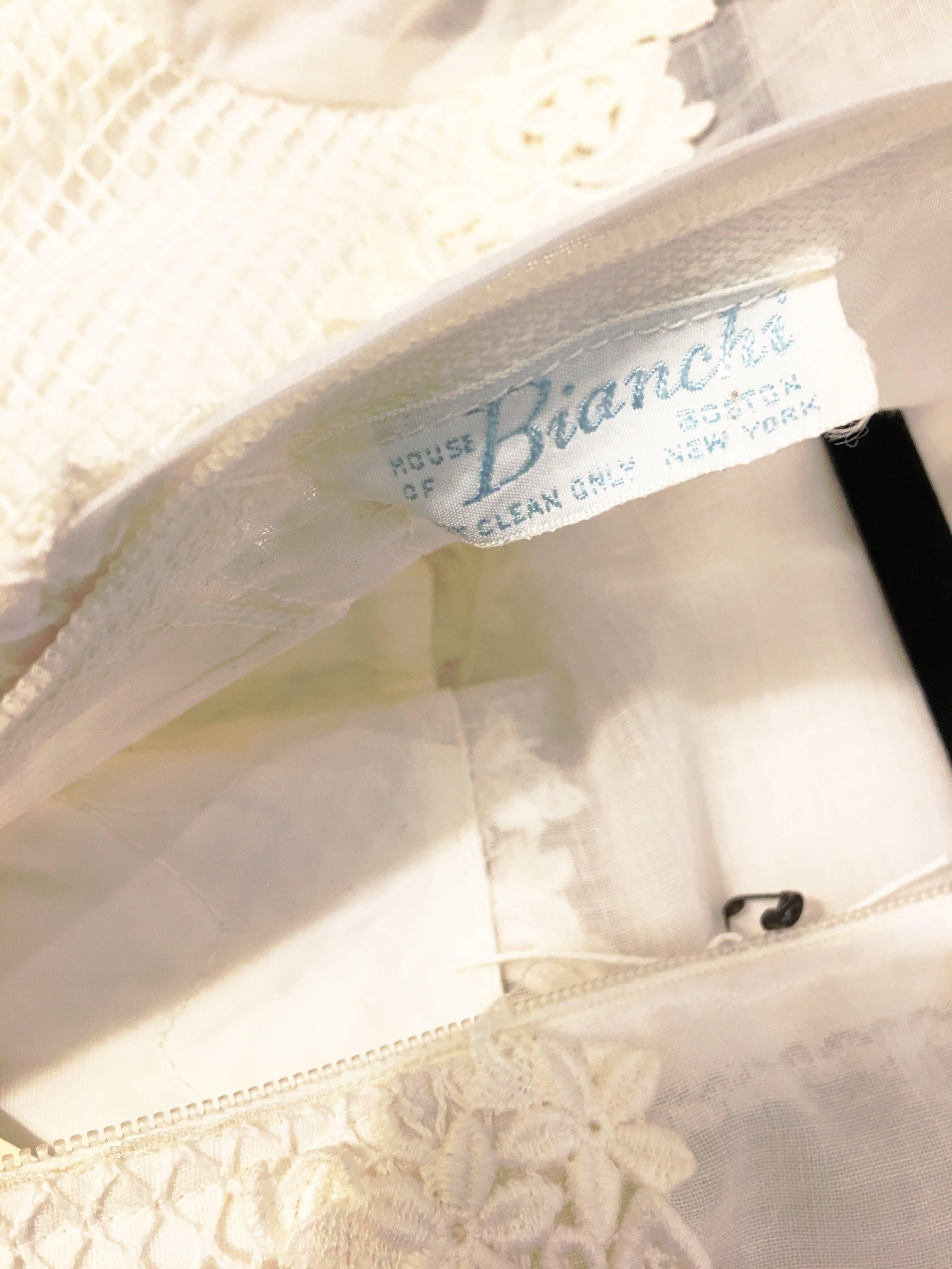 House of Bianchi Floral Wedding Dress, 1970s For Sale 7