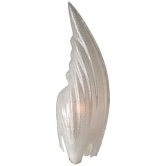 Vintage 1970s Huge Acrylic Conch Shell Floor or Table Lamp by Rougier