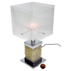 1970s Huge Banci Firenze Acrylic Table Lamp, Italy