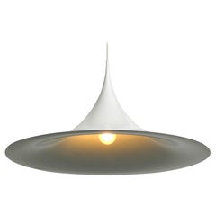 1970s Huge White Fog & Morup Semi Metal Tulip Pendant Lamp