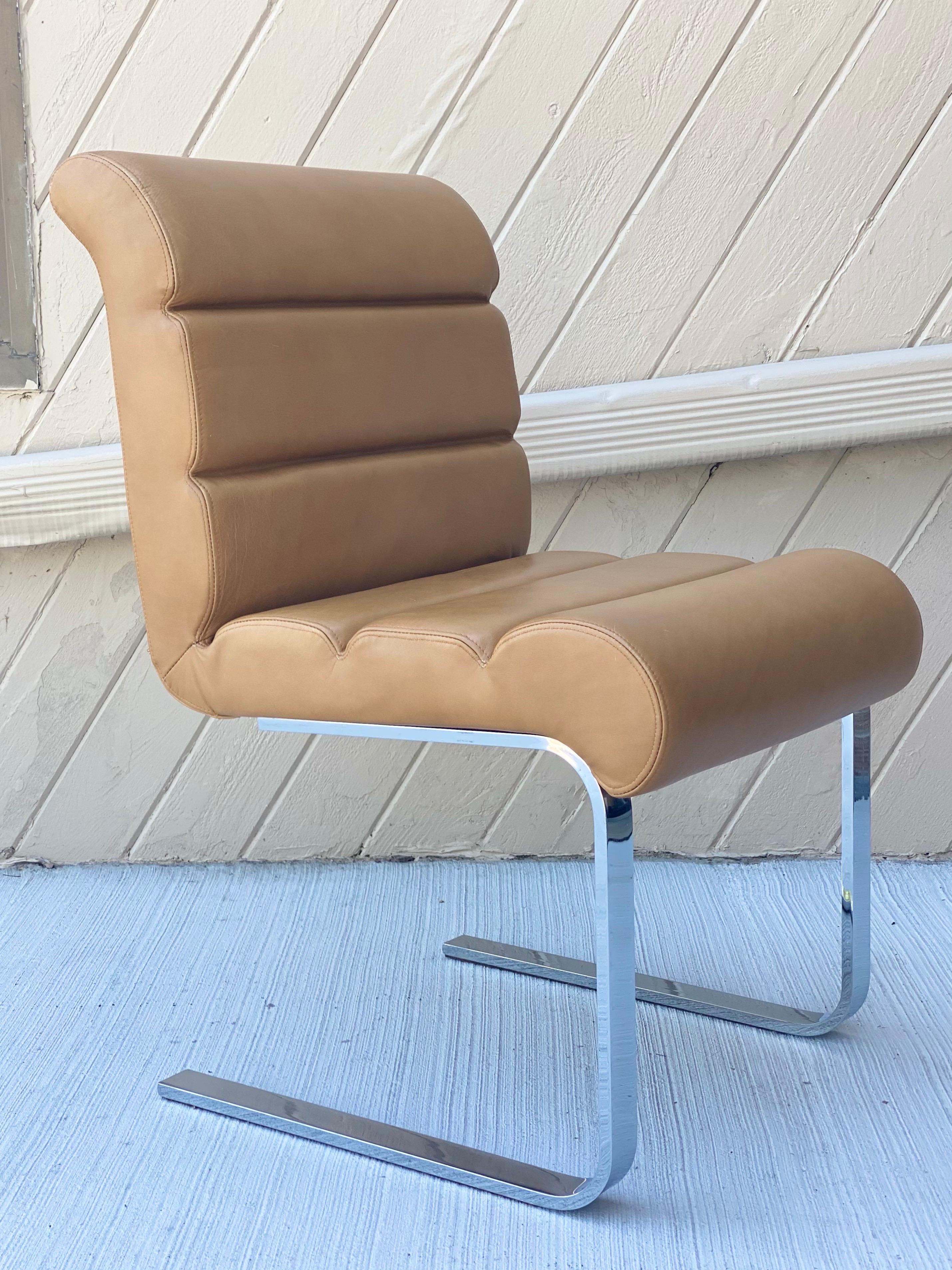 1970s i4 Mariani for Pace Collection Lugano Leather Dining Chairs, Set of 8  11
