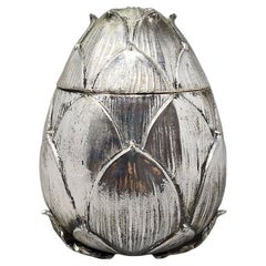 1970s Ice bucket "Artichoke" Silver Plated by Mauro Manetti for Fonderia.