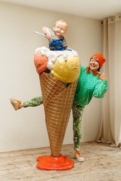 Cartel de helado de los años 70