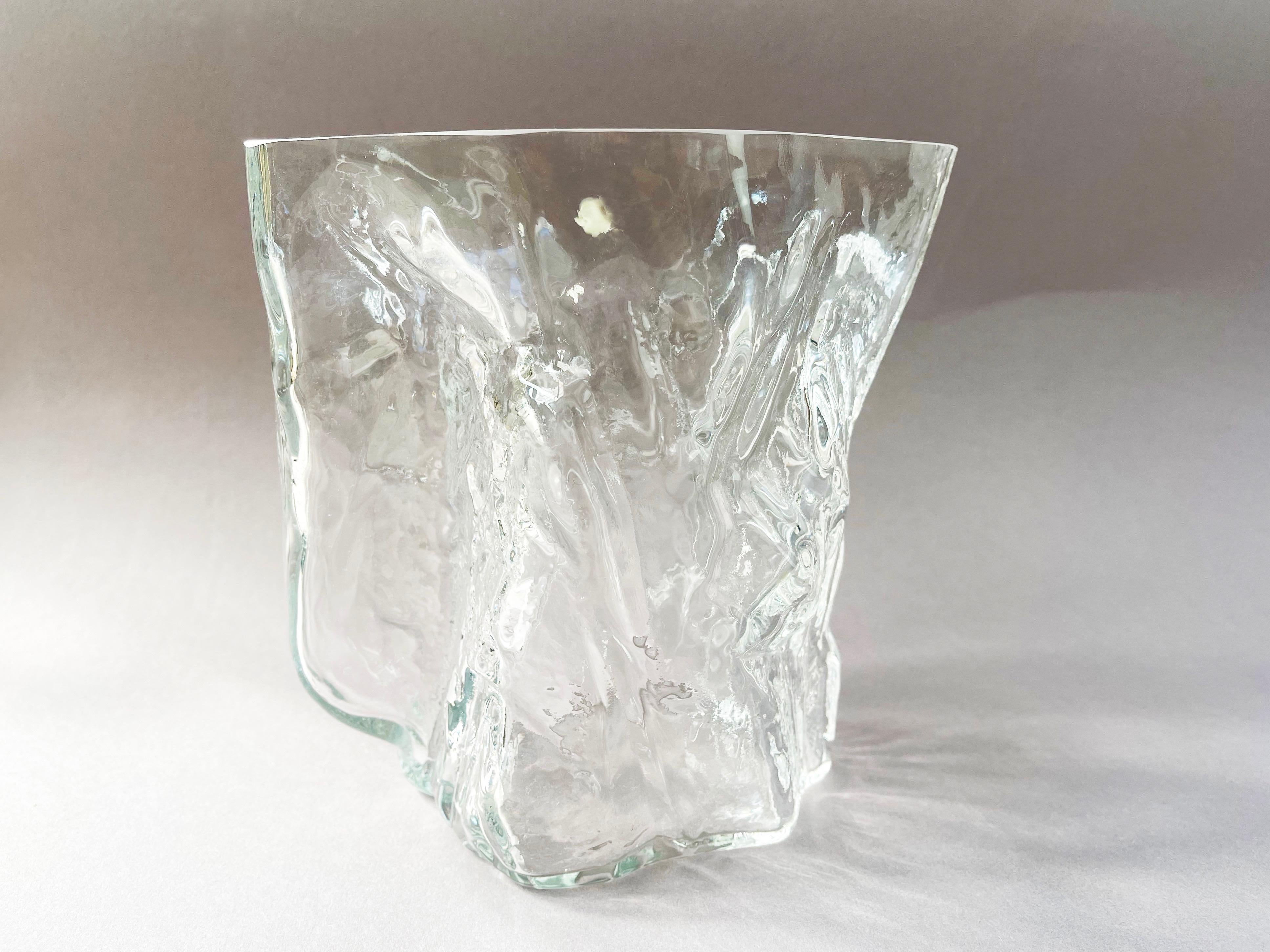 Fait main Pichet en verre à glace des années 1970, édition 