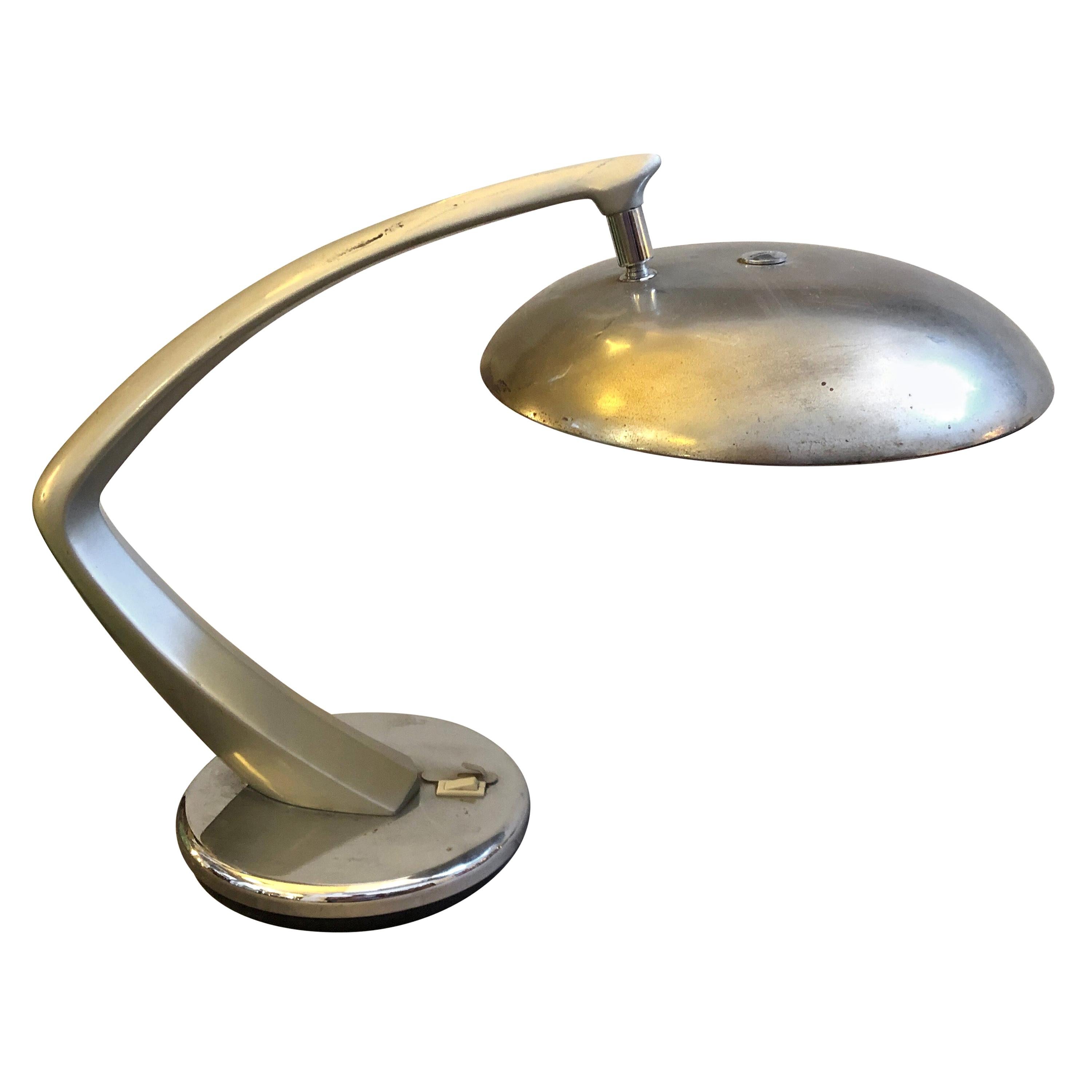 1970s Icon of Space Age the Boomerang Spanish Table Lamp by Fase For Sale