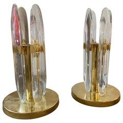 1970s Iconic Gaetano Sciolari Mid-Century Modern Italian Bed Lamps