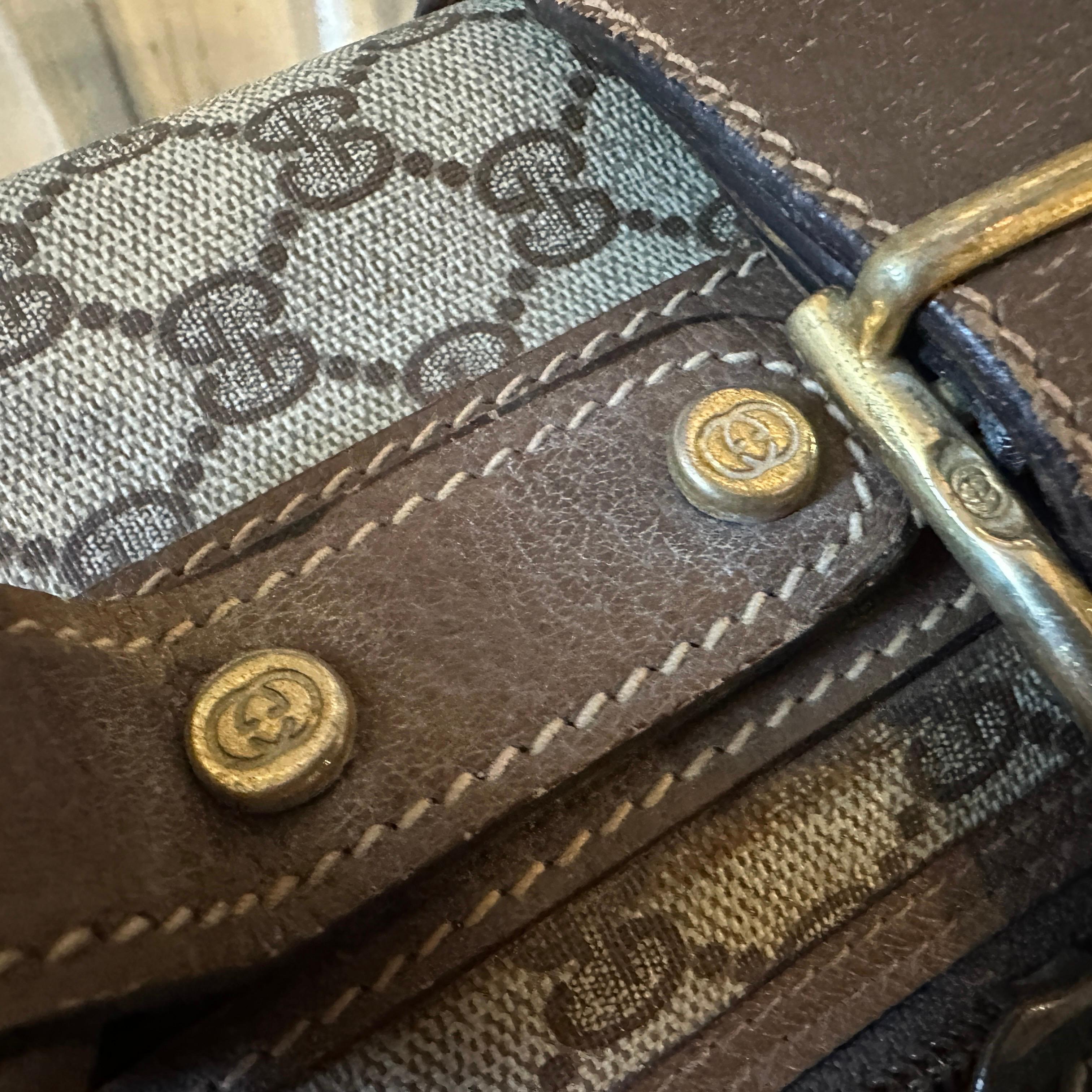 1970s Iconic Gucci GG Monogram Canvas and Web Stripes Suitcase For Sale 3