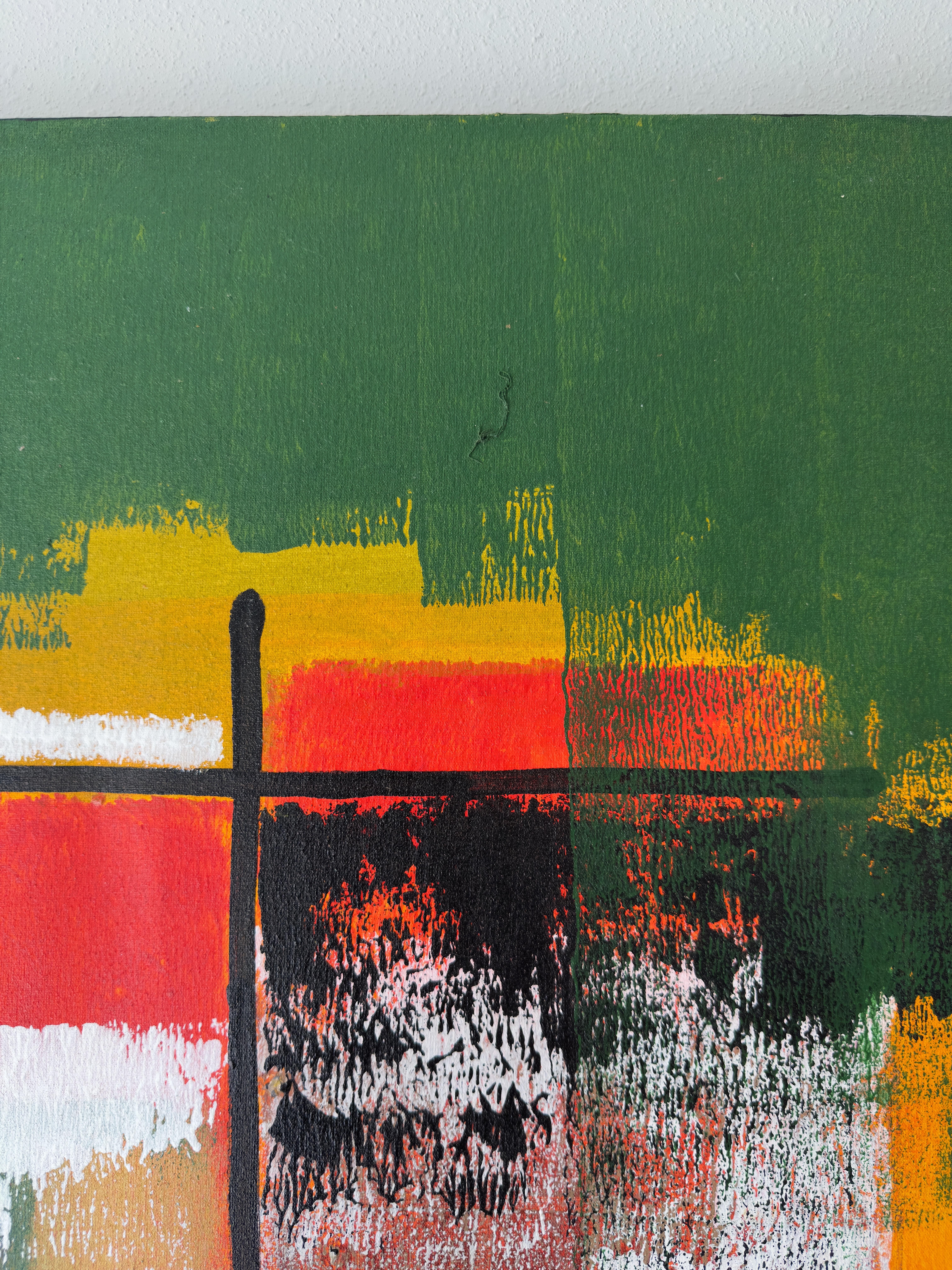 1970 Icone peinture abstraite du milieu du siècle moderne par l'artiste Unknown 6