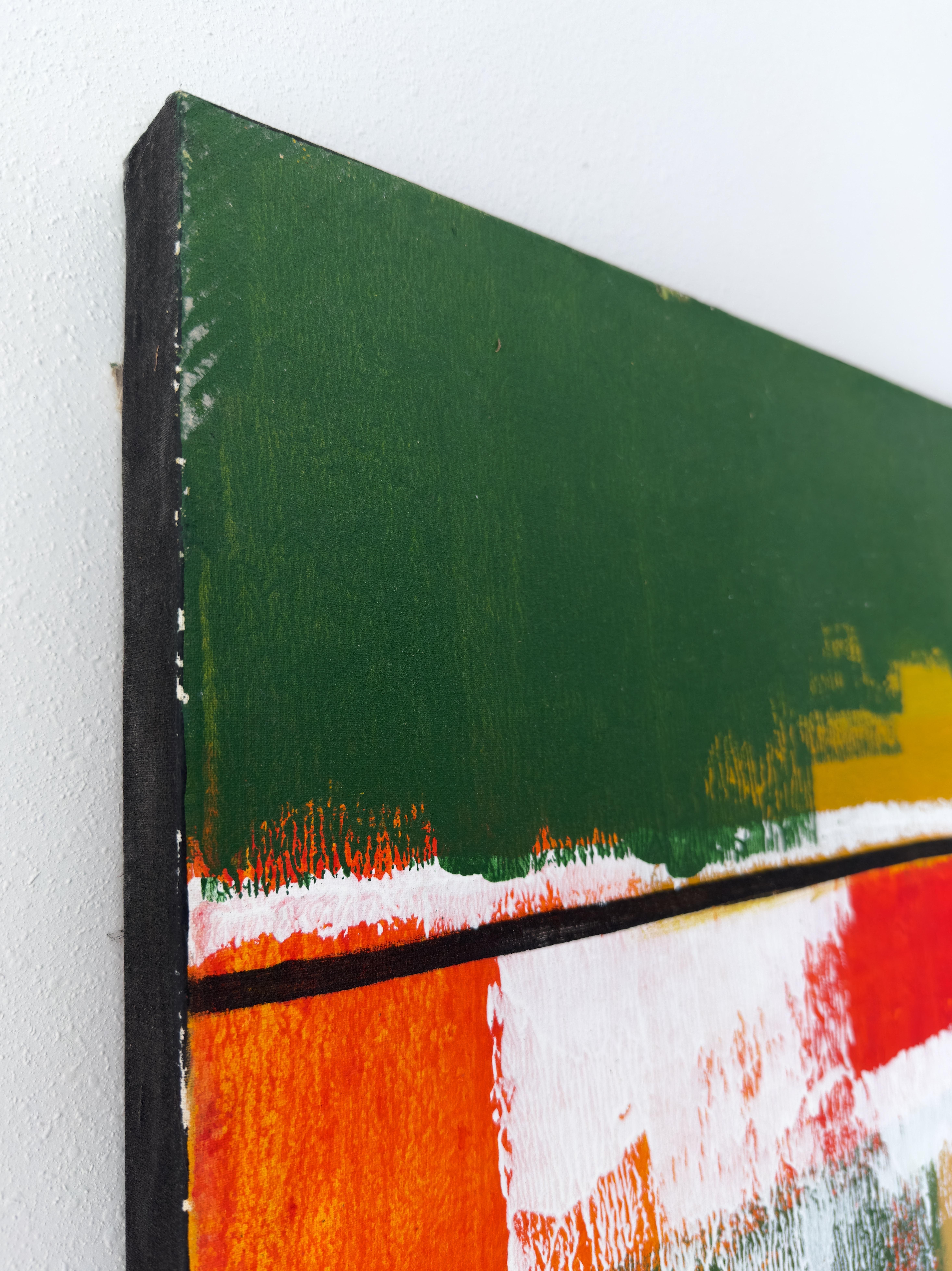 1970 Icone peinture abstraite du milieu du siècle moderne par l'artiste Unknown 9