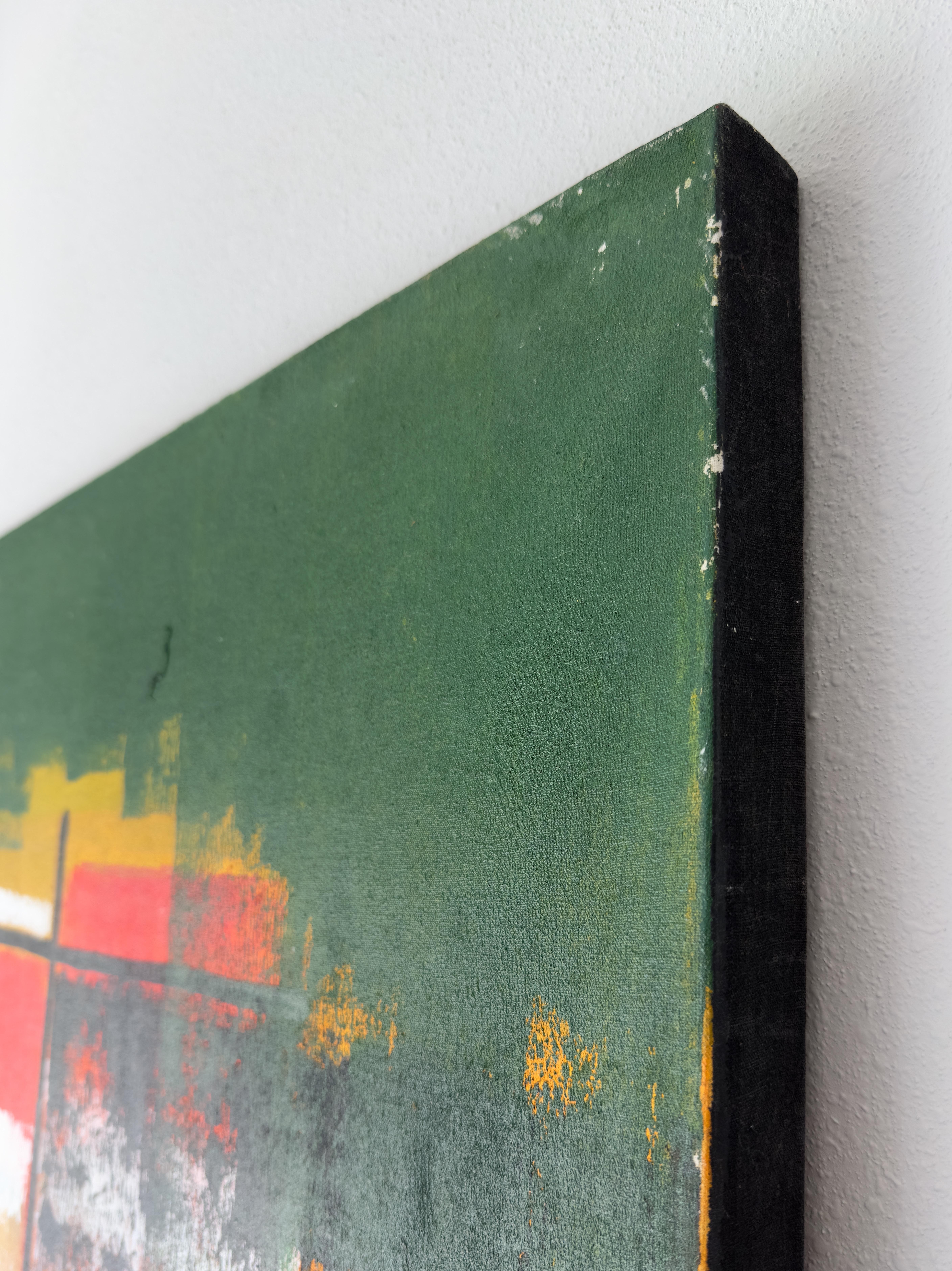 1970 Icone peinture abstraite du milieu du siècle moderne par l'artiste Unknown 10